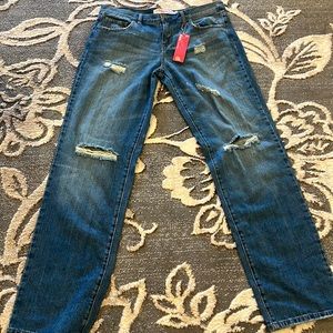 Blue ripped jeans